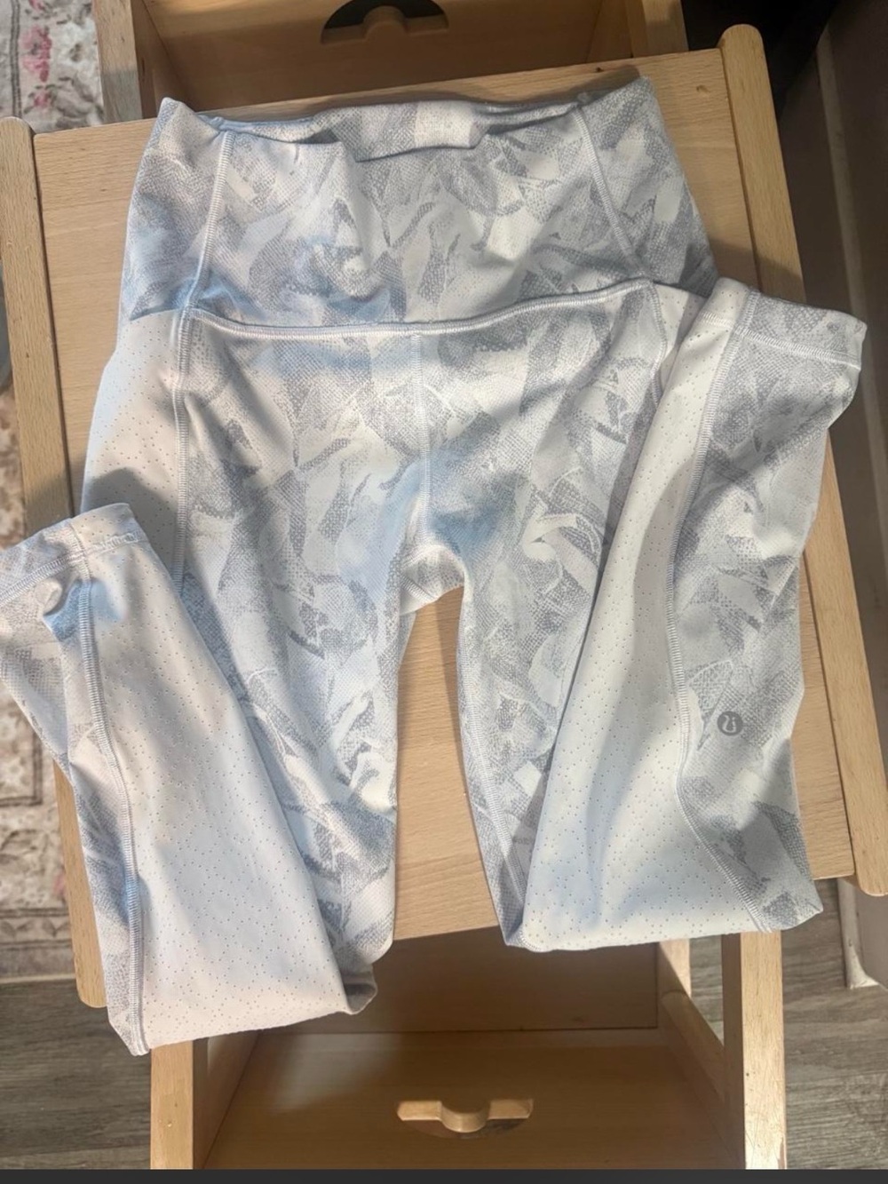 Lululemon  Light Blue Patterned Active Leggings